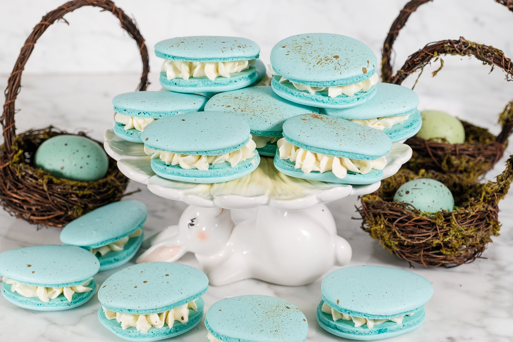 robins egg macarons